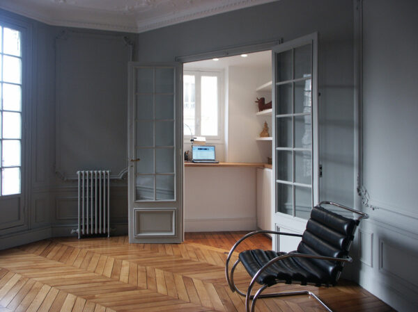 Appartement Haussmannien - Mini Bureau Portes Vitrées