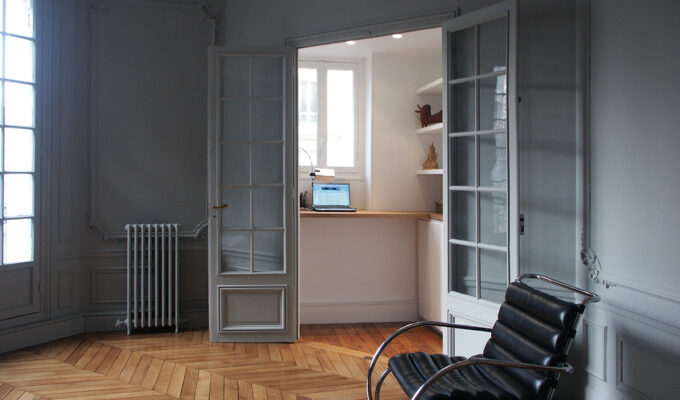 Appartement Haussmannien - Mini Bureau Portes Vitrées