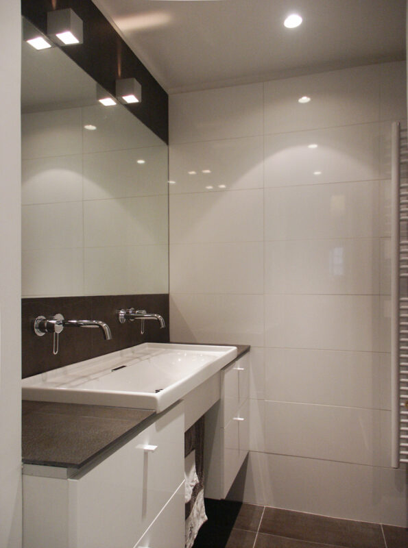 Appartement Haussmannien - Salle de bain miroir lavabo double vasque