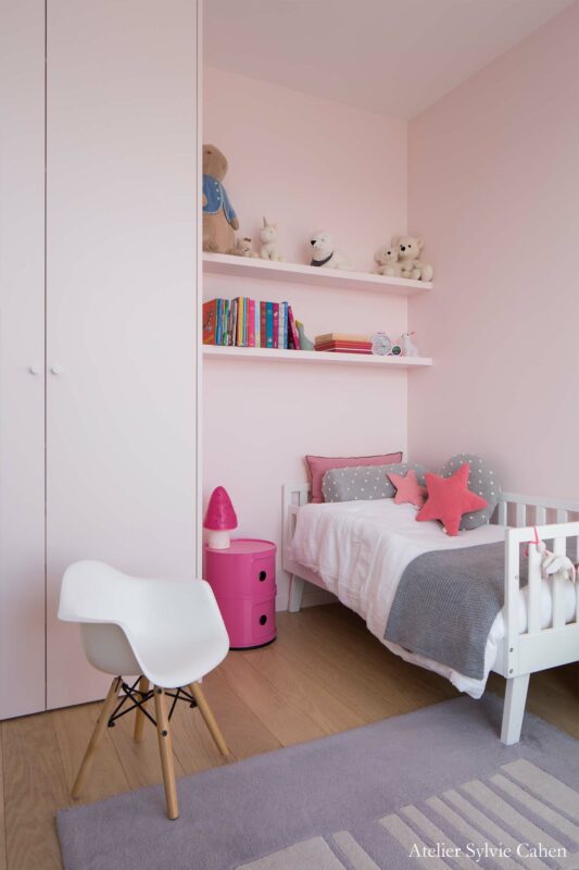 Duplex Vincennes – Chambre d’enfants tons roses