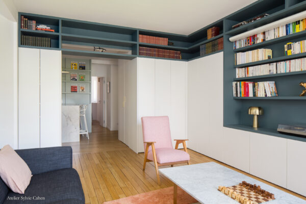 Appartement contemporain - Salon Chambre Parentale - Projet Catullles Mendes