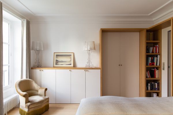 Chambre - Projet Rue garancière - Paris - aménagement intérieur contemporain